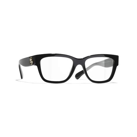 Rectangle Eyeglasses Acetate Black .